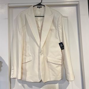 NWT Express White Velvet Blazer